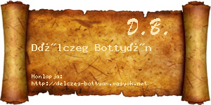 Délczeg Bottyán névjegykártya